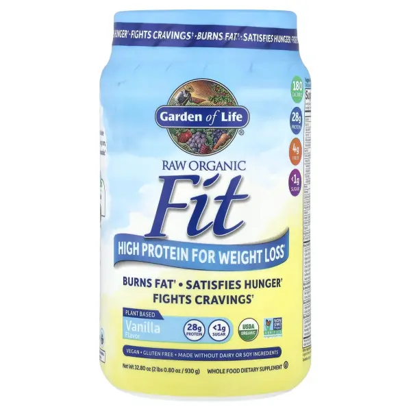 Garden of Life, RAW Organic Fit, с высоким содержанием белка для снижения веса, ваниль, 930 г (32,80