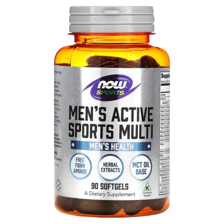 NOW Foods Sports мультивитамины для мужчин 90 мягких таблеток