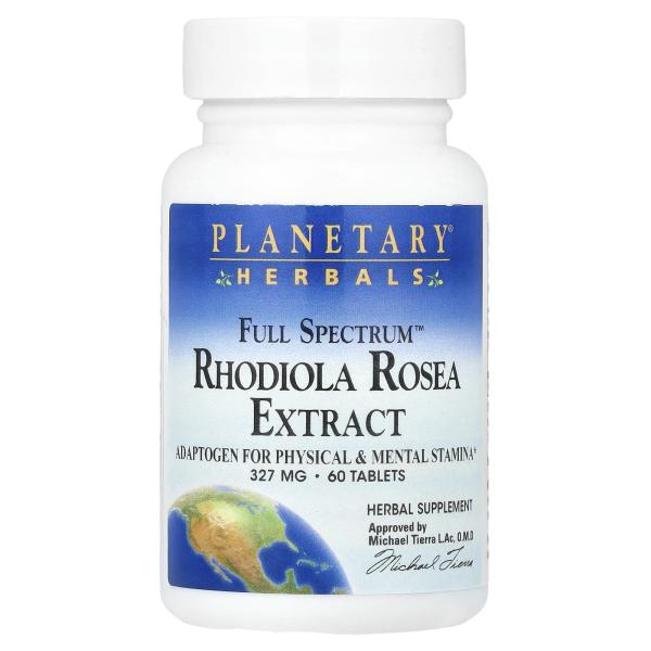 Planetary Herbals, Full Spectrum™, экстракт родиолы розовой (Rhodiola rosea), 60 таблеток (327 мг в 