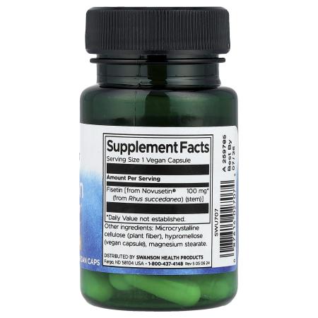 Swanson, Fisetin Novusetin®, 100 мг, 30 веганских капсул Swanson, Fisetin Novusetin®, 100 мг, 30 веганских капсул