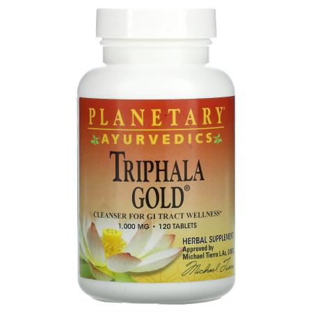 Planetary Herbals, Ayurvedics, Triphala Gold, 1000 мг, 120 таблеток