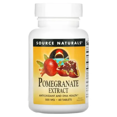 Source Naturals, экстракт граната, 500 мг, 60 таблеток (250 мг в 1 таблетке)