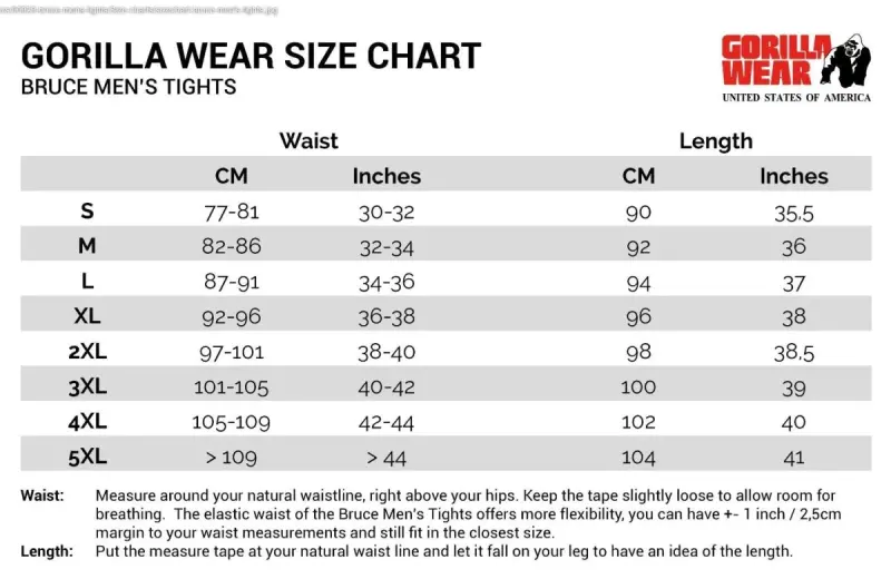 Gorilla Wear Тайтсы Bruce Mens Tights Black/Red