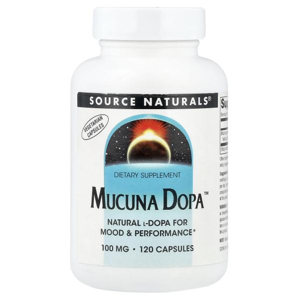 Source Naturals, Mucuna Dopa, 100 мг, 120 капсул