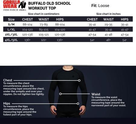 Gorilla Wear Футболка Buffalo Old School Workout Top Black/Gray