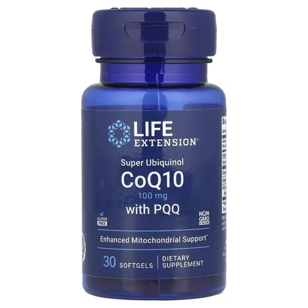 Life Extension, Super Ubiquinol, коэнзим Q10, 100 мг, пирролохинолинхинон, 10 мг, 30 капсул – оригинальная продукция AthleticFuel