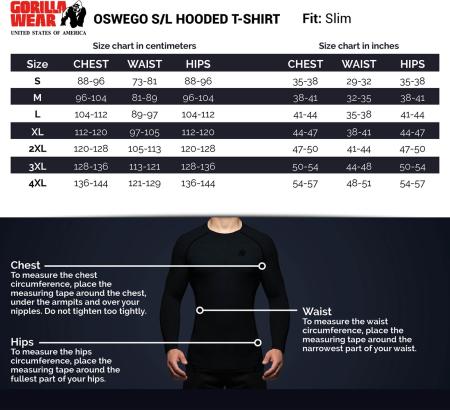 Gorilla Wear Безрукавка Oswego S/L Hooded T-Shirt Black