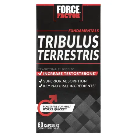 Force Factor, Force Factor, якорцы стелющиеся, усилитель тестостерона, 500 мг, 60 капсул