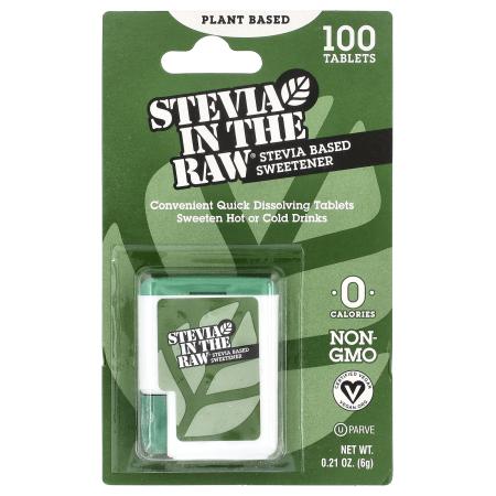 In the Raw, Stevia In The Raw®, подсластитель на основе стевии, 100 таблеток, 6 г (0,21 унции) In the Raw, Stevia In The Raw®, подсластитель на основе стевии, 100 таблеток, 6 г (0,21 унции)