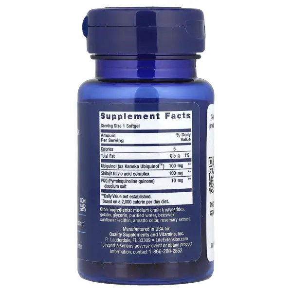 Life Extension, Super Ubiquinol, коэнзим Q10, 100 мг, пирролохинолинхинон, 10 мг, 30 капсул – оригинальная продукция AthleticFuel