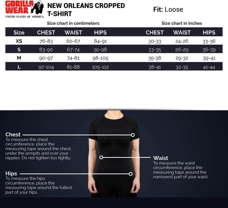 Gorilla Wear Женская футболка New Orleans Cropped T-Shirt - Gray