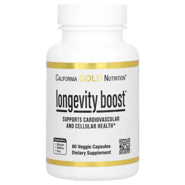 California Gold Nutrition, Blue Zone Boost, 60 растительных капсул