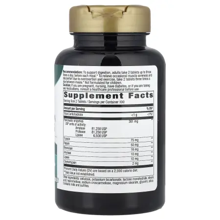 Nature's Way, Mega-Zyme®, ферменты для поджелудочной железы и системные ферменты, 200 таблеток – оригинальная продукция AthleticFuel
