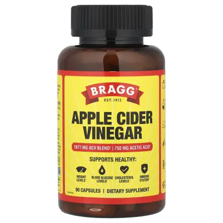 Bragg, Яблочный уксус, 90 капсул – оригинальная продукция AthleticFuel