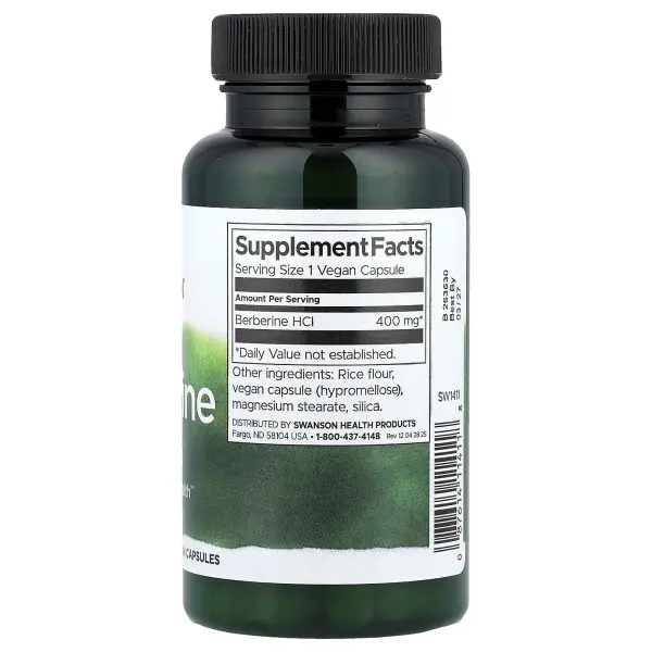 Swanson Берберин 400 мг 60 капсул – оригинальная продукция AthleticFuel