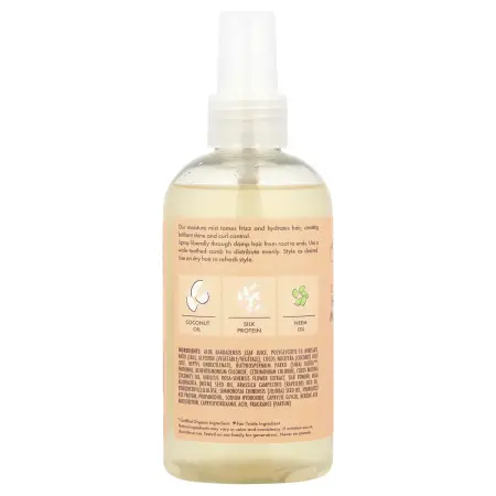 SheaMoisture, увлажняющий спрей для волос, для фиксации и придания блеска, с протеинами шелка и масл