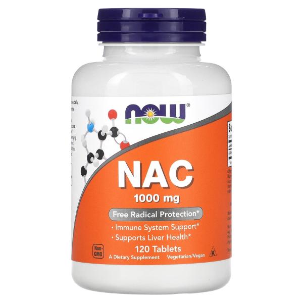 NOW Foods NAC 1000 мг 120 таблеток