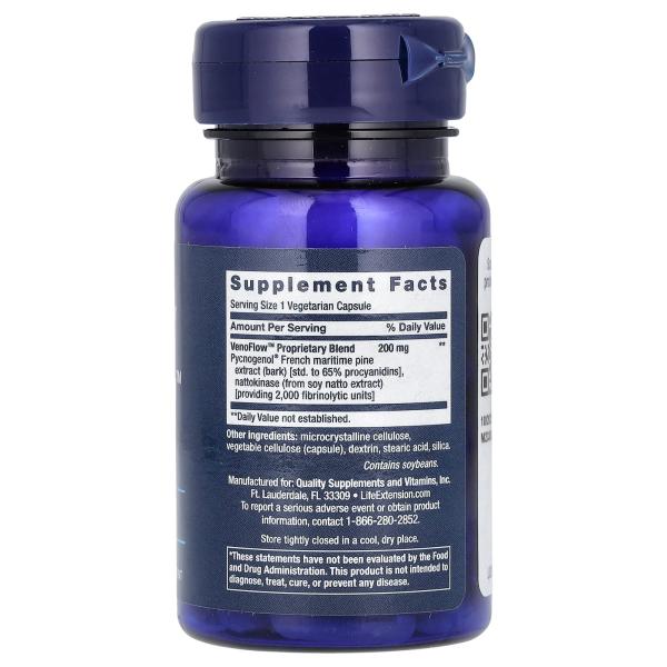 Life Extension, VenoFlow, 30 растительных капсул – оригинальная продукция AthleticFuel