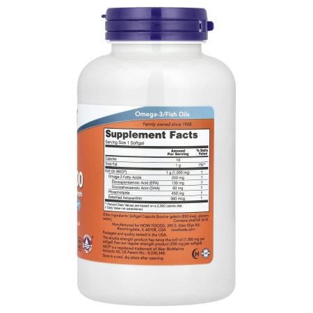 NOW Foods, Криль 1000, 120 капсул