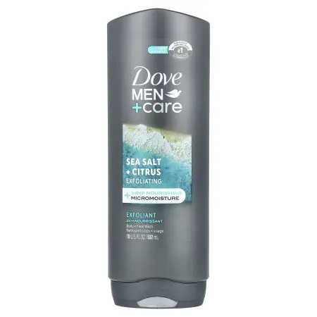 Dove, Men + Care, гель для душа и тела, морская соль и цитрус, 532 мл (18 жидк. унц.)