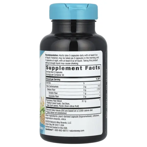 Nature's Way, Fiber Fusion ™ Daily, 3,1 г, 150 веганских капсул (0,62 г в 1 капсуле)