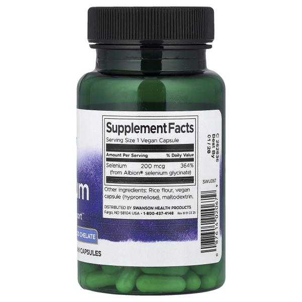 Swanson, Albion Selenium Complex, 200 мкг, 90 капсул