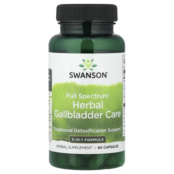 Swanson Vitamins, Full Spectrum™, средство на основе трав для поддержки жёлчного пузыря, 60 капсул – оригинальная продукция AthleticFuel