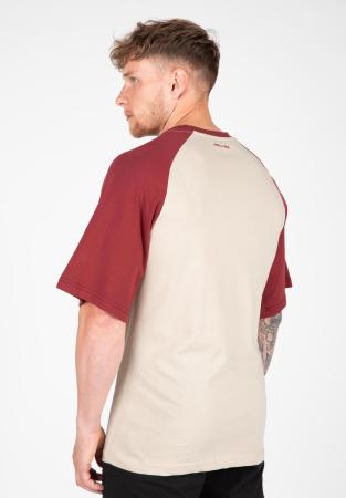 Gorilla Wear Футболка Logan Oversized T-Shirt Beige/Red