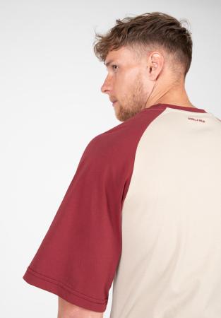 Gorilla Wear Футболка Logan Oversized T-Shirt Beige/Red