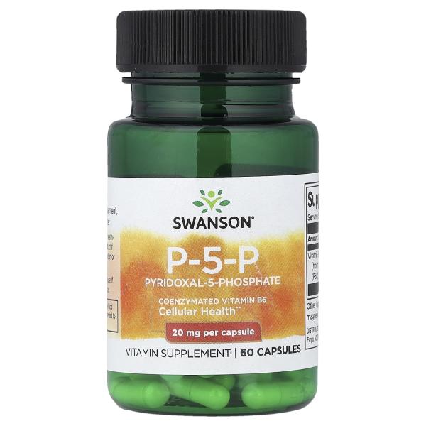 Swanson, П-5-П пиридоксаль-5-фосфат, 20 мг, 60 капсул
