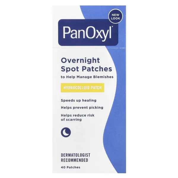 PanOxyl, Ночные точечные пластыри, 40 прозрачных пластырей