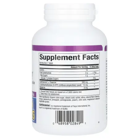 Natural Factors, Stress-Relax, Tranquil Sleep, экстра сила, 60 жевательных таблеток