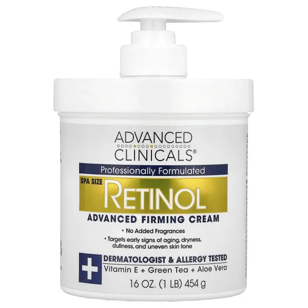 Advanced Clinicals, Retinol, укрепляющий крем с улучшенной формулой, 454 г (16 унций)