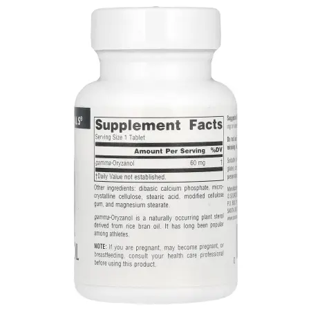 Source Naturals, Athletic Series, гамма оризанол, 60 мг, 100 таблеток – оригинальная продукция AthleticFuel