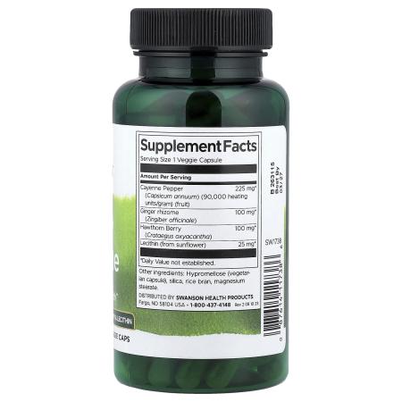 Swanson, Кайенский перец, 100 вегетарианских капсул