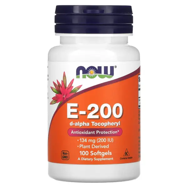 NOW Foods Витамин E 200 МЕ 100 капсул