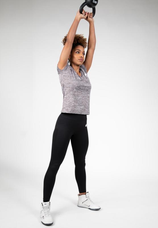 Gorilla Wear Женская футболка Elmira V-Neck T-Shirt - Gray Melange