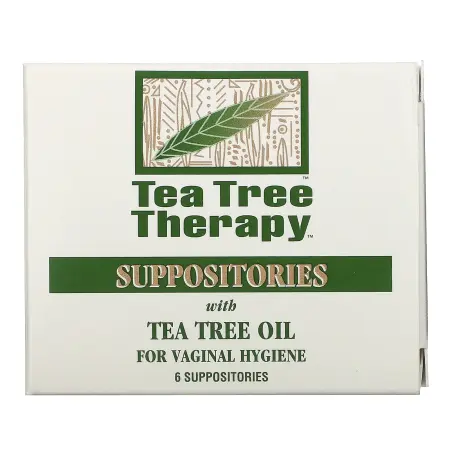 Tea Tree Therapy, cвечи с маслом чайного дерева для гигиены влагалища, 6 свечей