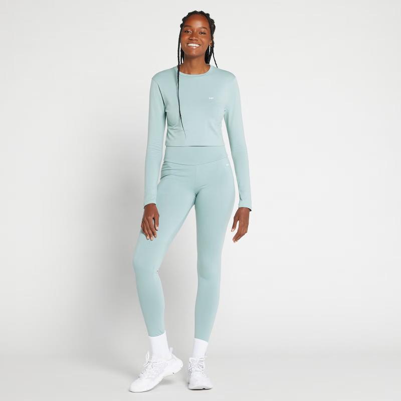 MyProtein Укороченный женский лонгслив MP Essential Body Fit Ice Blue