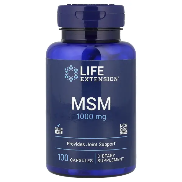 Life Extension, МСМ, 3000 мг, 100 капсул (1000 мг в 1 капсуле) – оригинальная продукция AthleticFuel