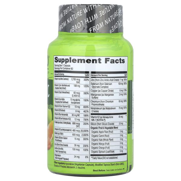 NATURELO, бариатрические мультивитамины с железом, 60 вегетарианских капсул