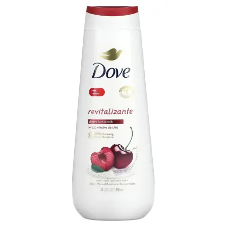 Dove, восстанавливающий гель для душа, вишня и молоко из чиа, 20 жидк. унций