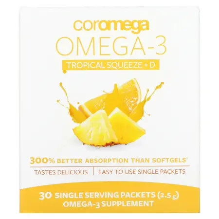 Coromega, Omega-3 + Vit D,  , 30  , 2,5  