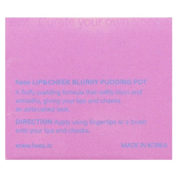 fwee, Lip & Cheek Blurry Pudding Pot, MV04 Slayyy, 5 г (0,17 унции)