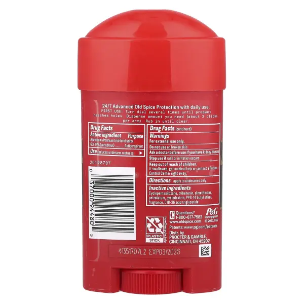 Old Spice, Дезодорант-антиперспирант для защиты от пота, мягкое твердое вещество, насыщенный вкус, 7