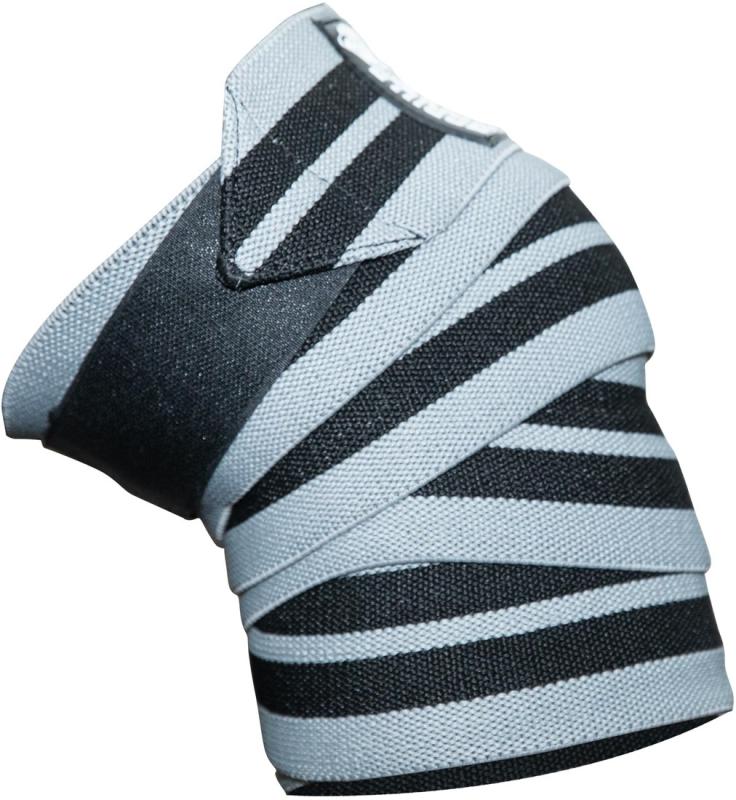 Gorilla Wear Бинты коленные Knee Wraps Gray/Black 200 см