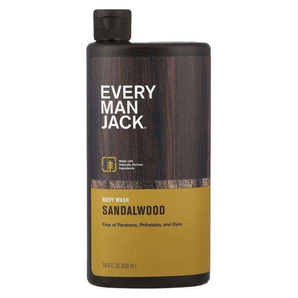 Every Man Jack, гель для душа, сандаловое дерево, 500 мл (16,9 жидк. унции)