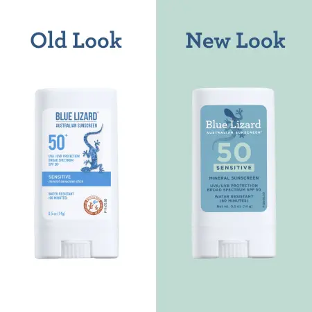 Blue Lizard Australian Sunscreen, Sensitive, минеральный солнцезащитный стик, SPF 50+, 14 г (0,5 унц