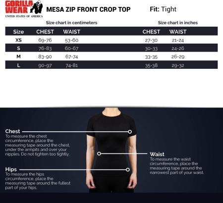 Gorilla Wear Женский Топ Mesa Zip Front Crop Top - Black