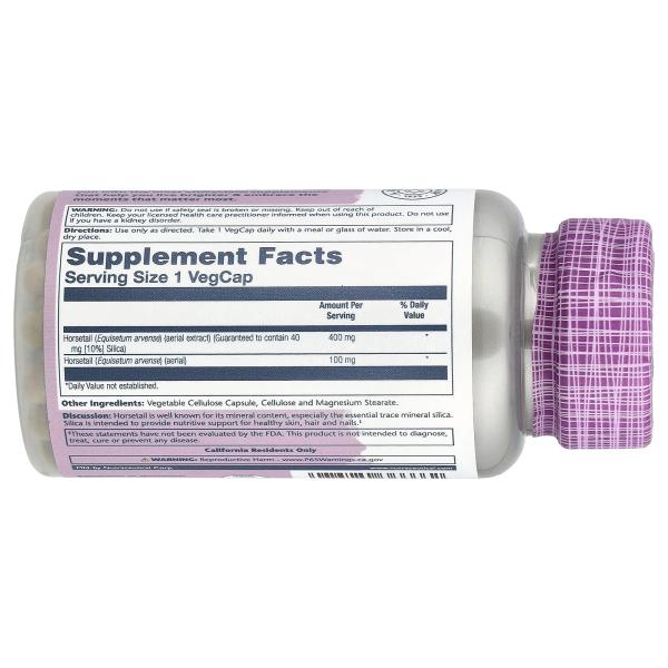 Solaray, Экстракт хвоща, 400 мг, 60 вегетарианских капсул – оригинальная продукция AthleticFuel